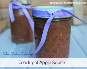 Crock-pot Apple Sauce in a Mason Jar