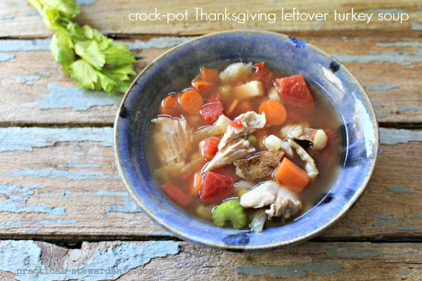 crock-pot Thanksgiving leftover turkey soup