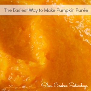 The Easiest Way to Make Pumpkin Purée-Crock Pot Version