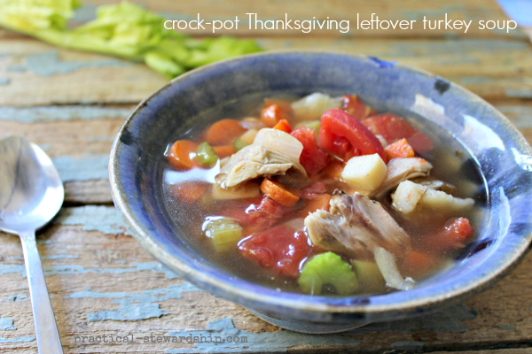 crock-pot Thanksgiving leftover turkey soup