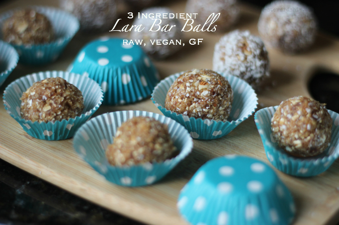 3 Ingredient Lara Bar Balls raw, vegan, GF