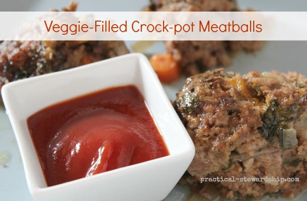 Veggie-Filled Crock-pot Meatballs