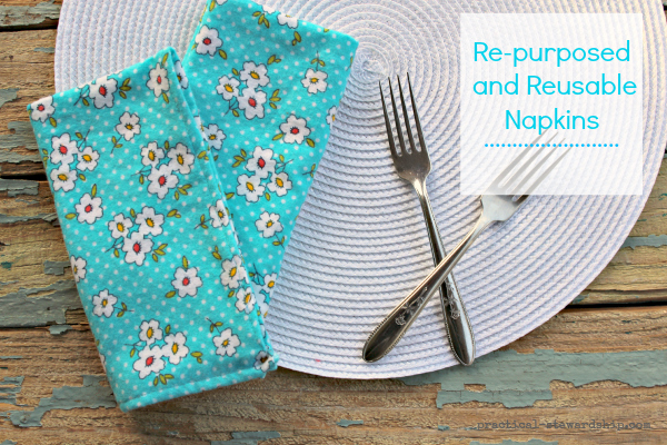 Easy Upcycled and Repurposed Napkins Tutorial - Practical Stewardship