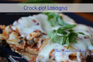 Crock-pot Lasagna with Dripping Cheese