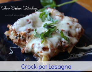 Crock-pot Lasagna with Fresh Basil