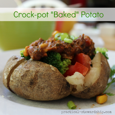 Easy Crock Pot Baked Potatoes