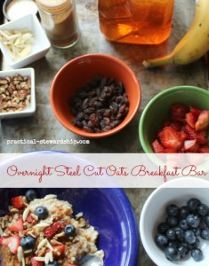 Overnight crock-pot Steel Cut Oats Breakfast Bar