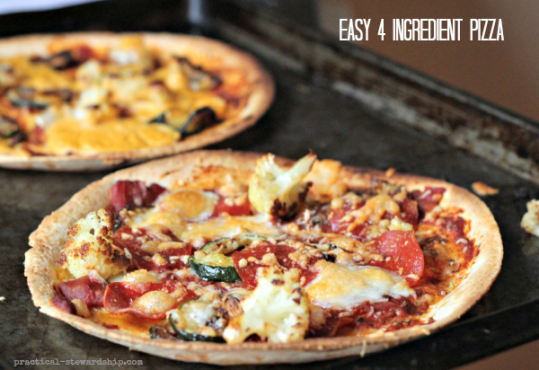 Easy 4 Ingredient Pizza