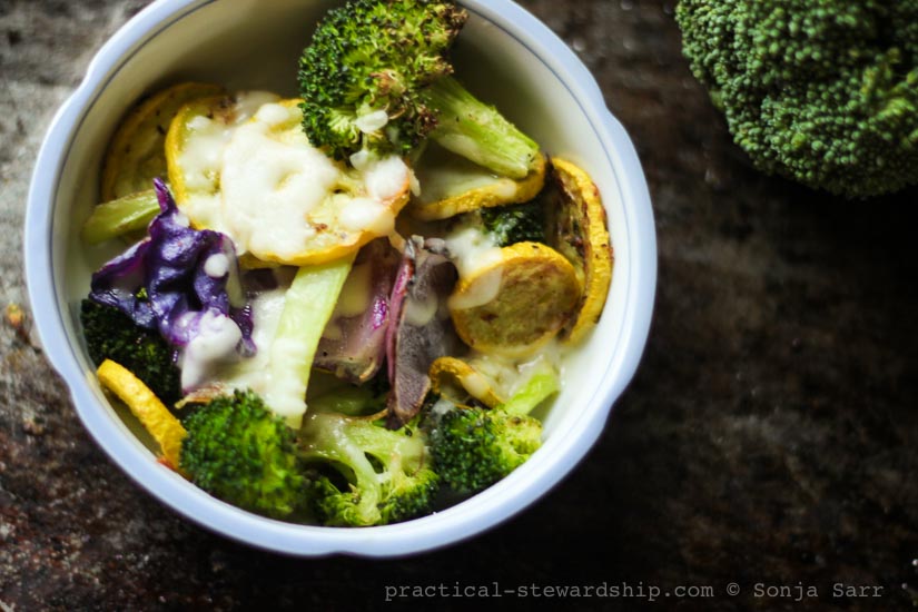 Roasted Broccoli Trio Parmesan