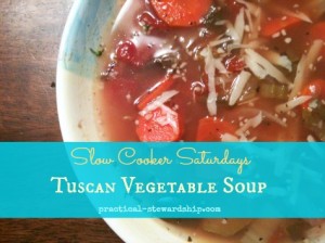 Tuscan Vegetable Soup Slow Cooker Saturdays @ practical-stewardship.com