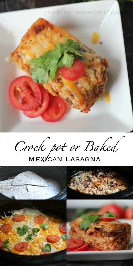 Crock-pot or Baked Mexican Lasagna