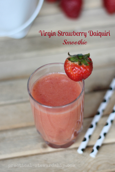 Virgin Strawberry Daiquiri Smoothie - Practical Stewardship