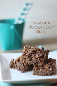 CHOCOLATE CRISPY TREATS-3 INGREDIENTS