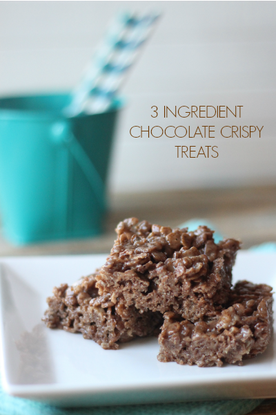 CHOCOLATE CRISPY TREATS-3 INGREDIENTS