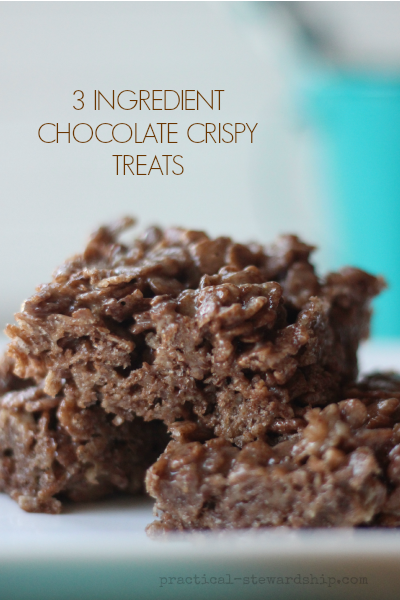 Chocolate Crispy Treats with 3 Ingredients