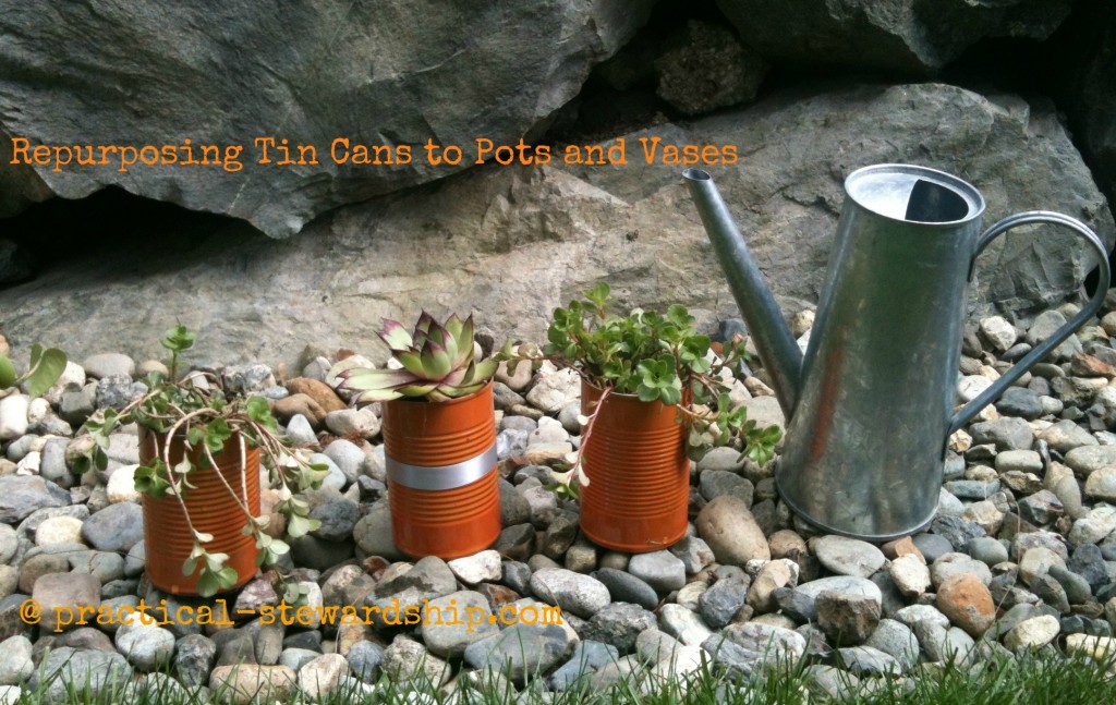 Repurposed Tin Can to Flower Pot, Vase, & Musical Instrument