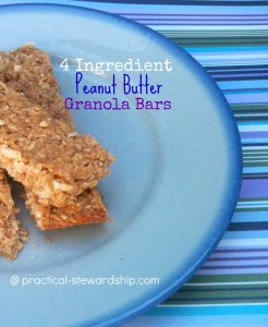 Peanut Butter Granola Bars @ practical-stewardship.com