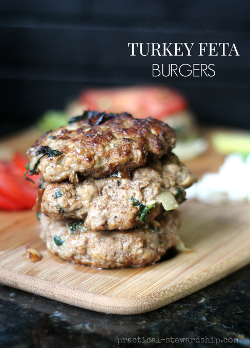 TURKEY FETA BURGERS | practical-stewardship.com