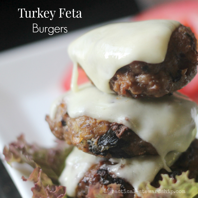 Turkey Feta Burgers with Extra Cheese