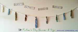 father's day banner and sign