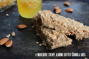 4 Ingredient Almond Butter Granola Bar Recipe 4 Ingredient, GF, DF