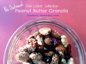 Crock-pot Peanut Butter Granola