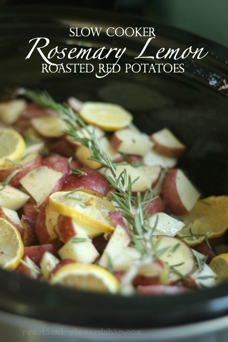 Slow Cooker Rosemary Lemon Roasted Red Potatoes