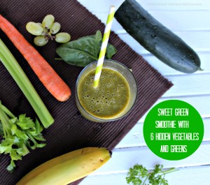 Sweet Smoothie with 6 Hidden Veggies and Greens