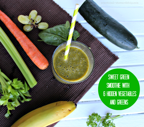 Zoete Smoothie met 6 Verborgen Groenten en Greens