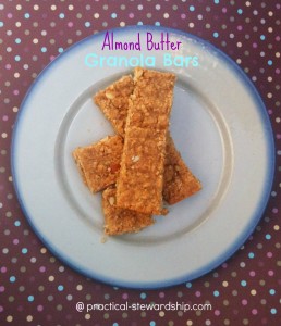 Almond Butter Granola Bars