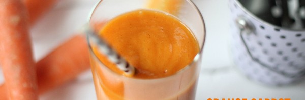 Orange Carrot Smoothie with Straws