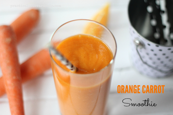 Orange Carrot Smoothie with Straws