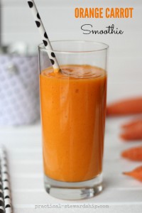 Orange Carrot Smoothie with Straws