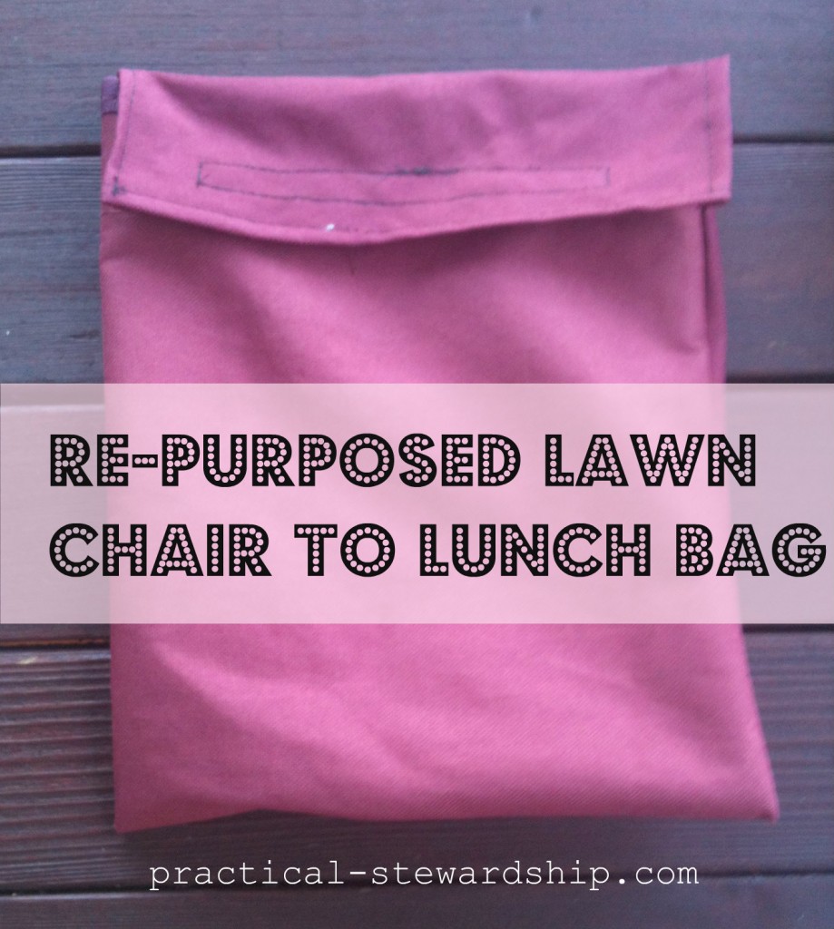 Re-purposed Lawn Chair to Lunch Bag
