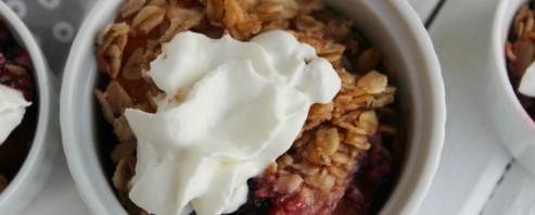 Blackberry Apple Crisp in the Crock-pot D-f G-f