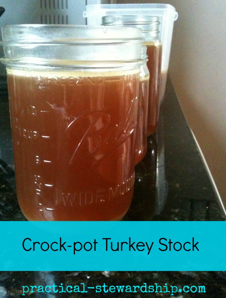 Crock-pot Turkey Broth @ practical-stewardship.com