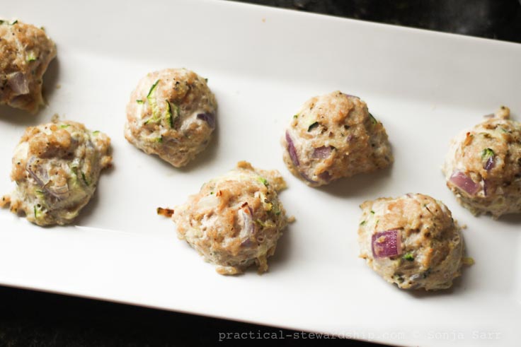 Parmesan Zucchini Turkey Meatballs-3