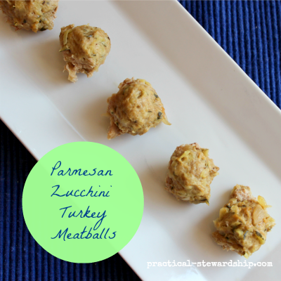 Parmesan Zucchini Turkey Meatballs