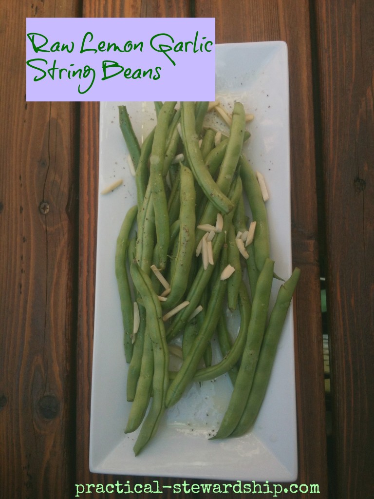 Raw Lemon Garlic String Beans Recipe - Practical Stewardship