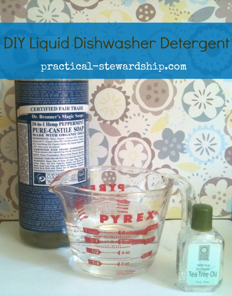 Three Ingredient Liquid Dishwasher
