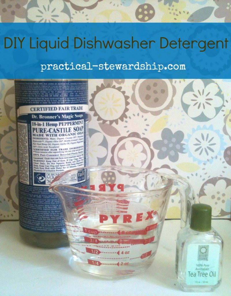 Revised & Improved Homemade Three Ingredient Liquid Dishwasher