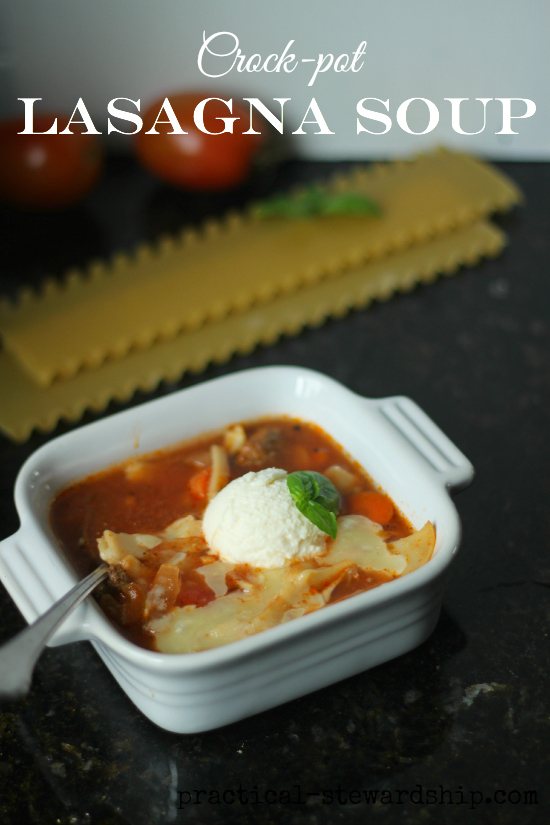Lasagna Soup Crock-pot Style