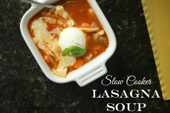 Slow Cooker Lasagna Soup