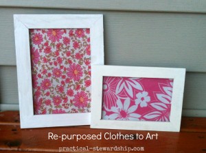 Re-purposed Clothes to Art @ practical-stewardship.com