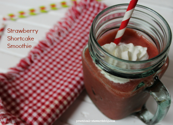 Strawberry Shortcake Smoothie with napkin