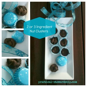 3 Ingredient Chocolate Nut Clusters Collage