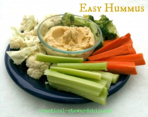 Easy Hummus @ practical-stewardship.com