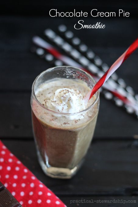 Chocolate Cream Pie Smoothie | practical-stewardship.com