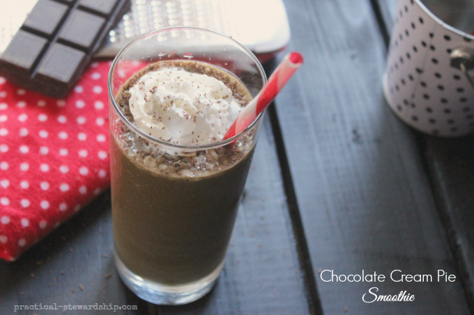 Chocolate Cream Pie Smoothie | practical-stewardship.com