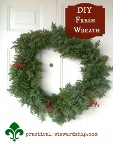 DIY Fresh Wreath @ practical-stewardship.com